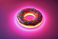 Glowing Donut 4k Wallpaper Royalty Free Stock Photo