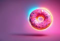 Glowing Donut 4k Wallpaper Royalty Free Stock Photo