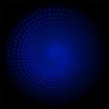 Glowing dots circle. Abstract blue neon lights background for your design Royalty Free Stock Photo