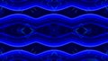 Glowing dynamic blue and white kaleidoscope, seamless loop. Animation. Beautiful changing magnetizing figures, abstract Royalty Free Stock Photo