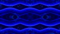 Glowing dynamic blue and white kaleidoscope, seamless loop. Animation. Beautiful changing magnetizing figures, abstract