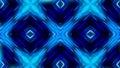 Glowing dynamic blue and white kaleidoscope, seamless loop. Animation. Beautiful changing magnetizing figures, abstract Royalty Free Stock Photo
