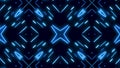 Glowing dynamic blue and white kaleidoscope, seamless loop. Animation. Beautiful changing magnetizing figures, abstract Royalty Free Stock Photo