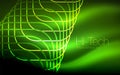 Glowing ellipses dark background, waves and swirl, neon light effect, shiny vector magic effects Royalty Free Stock Photo