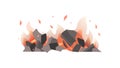 Glowing Embers & Ash Vector for Fire Scenes, vector design Generative AI Royalty Free Stock Photo