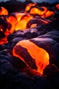 Glowing embers of a smoldering fire Royalty Free Stock Photo