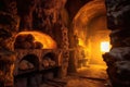 glowing embers in a traditional stone oven Royalty Free Stock Photo