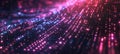 Glowing encrypted messages in dark cyberspace, transmitting secure data in a digital environment