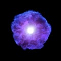 Glowing Energy Ball On Black Background. Stargate Event Horizon Portal Royalty Free Stock Photo