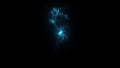 Glowing Energy Lightning Image In Black Background
