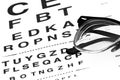 Glowing eyechart Royalty Free Stock Photo