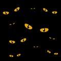 Glowing eyes in the pitch darkness Royalty Free Stock Photo