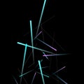 Fast neon light movement effect