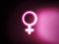 Glowing Female Woman Gender Symbole Icon