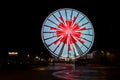 Glowing Ferris Wheel in Night Sky at Timberwood Grill, Tennessee Royalty Free Stock Photo