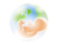Glowing Fetus Impression in Earth