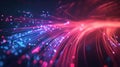 Abstract Fiber Optics Light Trails with Dynamic Color and Bokeh Effect Royalty Free Stock Photo