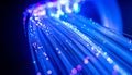 Glowing Fiber Optic Cable Network Transmitting Data Royalty Free Stock Photo