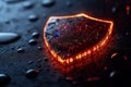 Glowing Firewall Binary Code Shield Protecting Against Cyber Threats, A Digital Fortress of Data Security, Cybersecurity Image