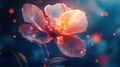 Glowing Flower with Magical Light Effects Royalty Free Stock Photo