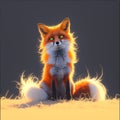 Glowing Fox, Awaiting Dawn Royalty Free Stock Photo