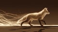 Glowing Fox in Motion with Abstract Whispers of Light and Elegance Royalty Free Stock Photo