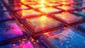 Glowing Fractal Structures: Abstract Complexity, generative ai