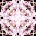 Glowing fractals vector 3d seamless pattern. Shiny ornamental geometric background. Abstract illuminated shapes, lines. Multicolor