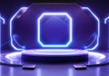 Glowing Futuristic Product Display Stand Podium