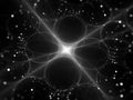 Glowing futuristic quantum processor black and white intensity map
