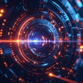 Glowing Futuristic Technology Core Interface Royalty Free Stock Photo