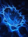 Glowing gas bubbles create mesmerizing patterns beneath the surface in deep ocean waters during twilight hours Royalty Free Stock Photo