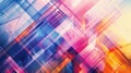 A glowing, geometric, angular background in shades of blue, purple, pink, and orange. AIG51A Royalty Free Stock Photo