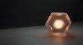 Glowing Geometric Object on Dark Background Royalty Free Stock Photo