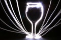 Glowing goblet with rays Royalty Free Stock Photo