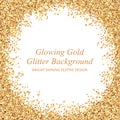 Glowing gold glitter vector illustration.