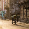 Bici taxi in the golden hour