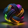 Complex 3D knot - Puzzle Solution Concept - Generative AI