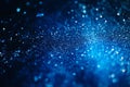 Glowing Grainy Blue Particle Texture with Soft Light Diffusion and Speckled Gradient particles speckles Royalty Free Stock Photo