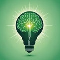 Green Innovation: The Power of Thought Royalty Free Stock Photo
