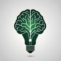Green Innovation: The Power of Thought Royalty Free Stock Photo