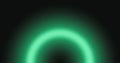 Glowing green light ring black background grainy gradient noise texture poster banner backdrop abstract design