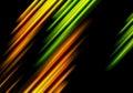 Glowing green and orange stripes background