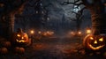Glowing halloween pumpkin jack o\' lantern (low key)