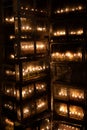 Multiple Hanukkah menorahs outside a Yeshiva in Jerusalem Royalty Free Stock Photo