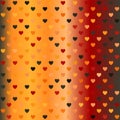 Glowing heart pattern. Seamless vector background Royalty Free Stock Photo