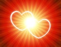 Glowing hearts Royalty Free Stock Photo