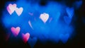 Glowing hearts valentine day romantic background Royalty Free Stock Photo