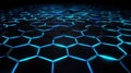 Glowing hexagon background - technology background