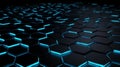 Glowing hexagon background - technology background